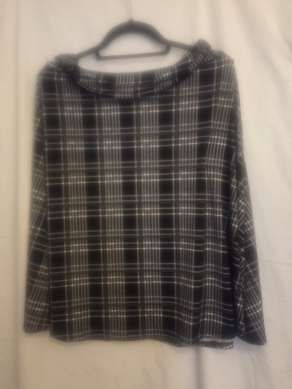 LuLaRoe Black and White Plaid Skirt
